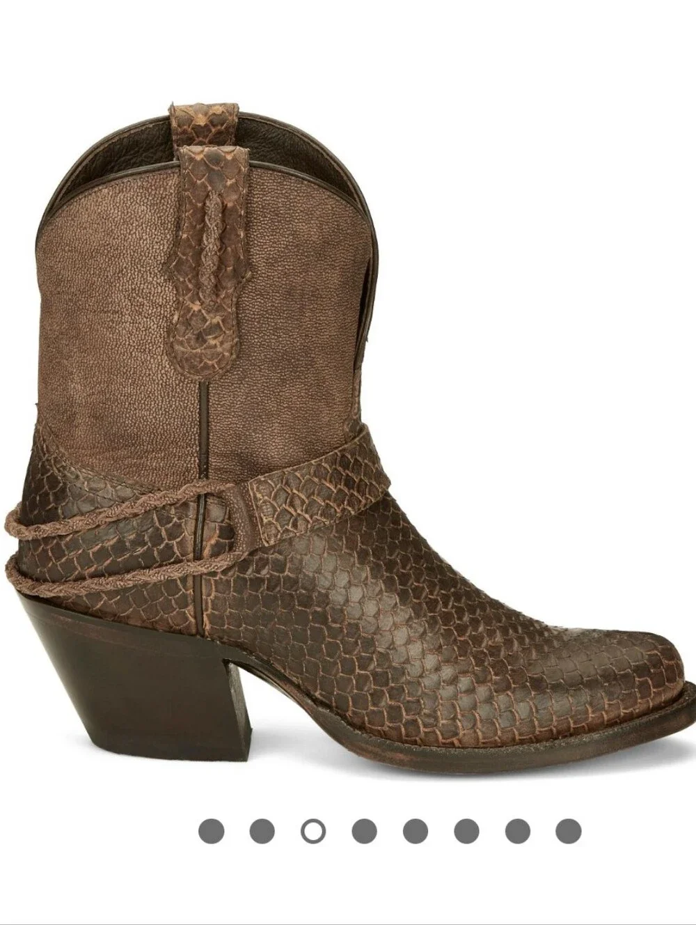Tony Lama Espresso Bernadette Western Boots Size 7 Round Toe